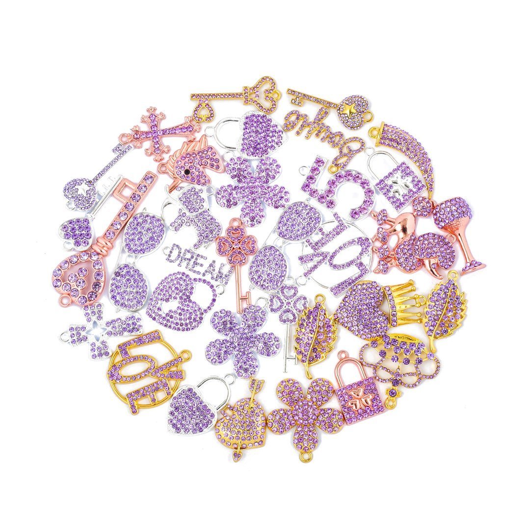 Charms 35pcs Mixed Colorful Delicated Charms picked at random For Women DIY Jewelry Accessories Purse Bowknot Perfume High heel Shoe 230907