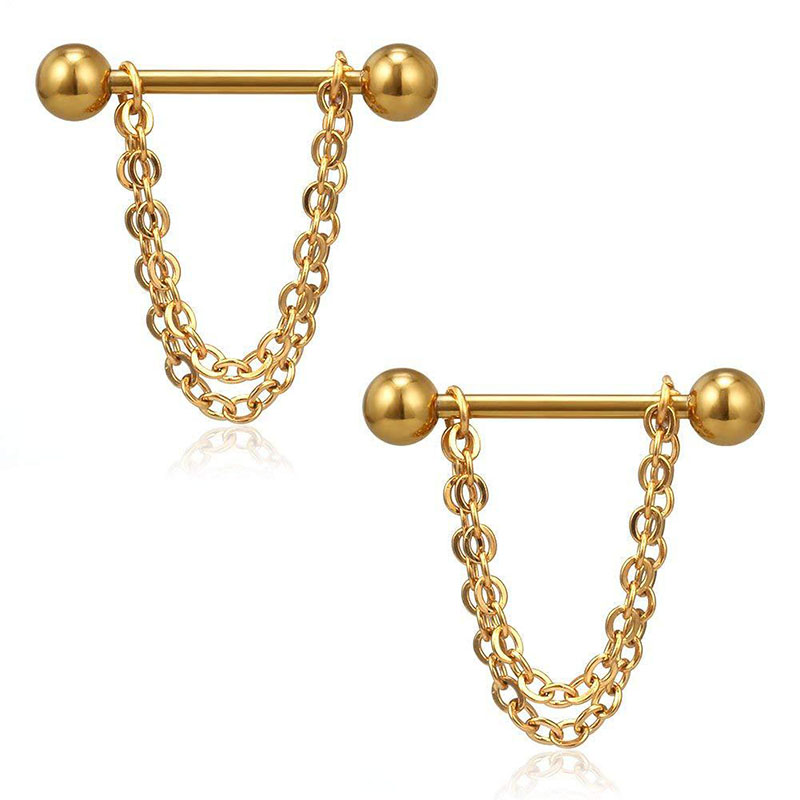 Sexy Nipple Ring Nipple Piercing Bars 316L Surgical Steel Body Piercing Barbell Jewelry Antii-allergy Black Silver Gold Color Top Quality Wholesale Pr