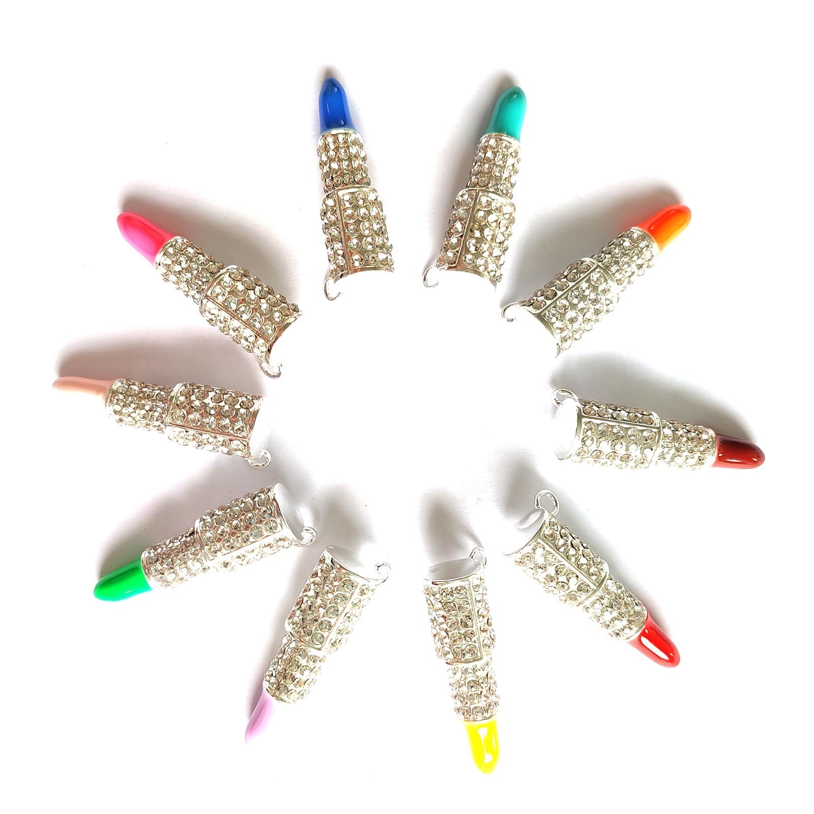 Charms 10pcs Lipstick Charms Fit For DIY Jewelry Making LP0001-LP0004 230907