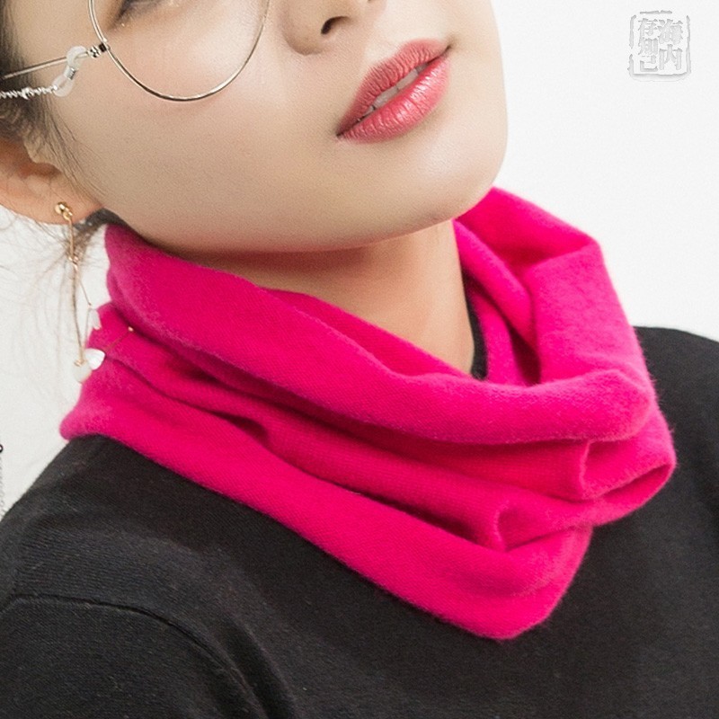 Scarves Women Tube Scarf Wool Cashmere Lightweight Neck Ring Warmer Angora Rabbit Hair Cowl Collar Loop Female Soft Knitting Accessories 230907