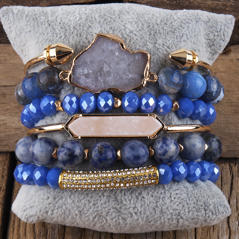 Charm Bracelets RH Fashion Boho Beaded Bracelet Jewelry Multi 6pc Stack Bracelet Bangle Sets For Women Gift 230907
