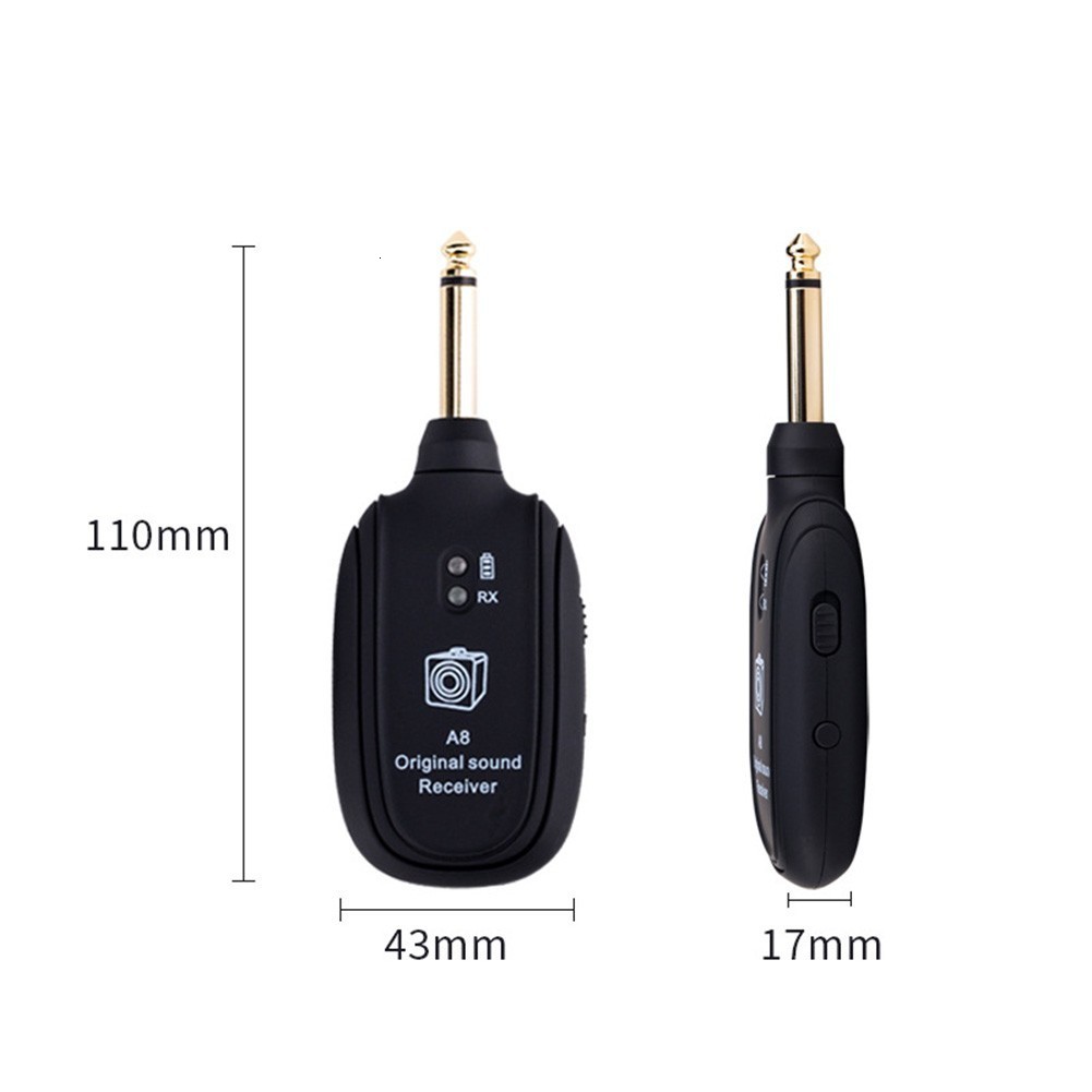 Lighting Studio Accessories A8 UHF Guitar Wireless System Transmitter Receiver Builtin Rechargeable wireless guitar transmitter for accessories 230908 - view 6