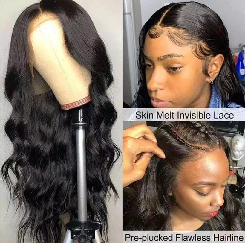 Human Hair Wigs Remy Baby Pre Plucked Body Wave Lace Front Wig 13X4 Hd Transparent Frontal Preplucked Closure Brazilian Drop Deliver Dhna8 Olaple Dhbj