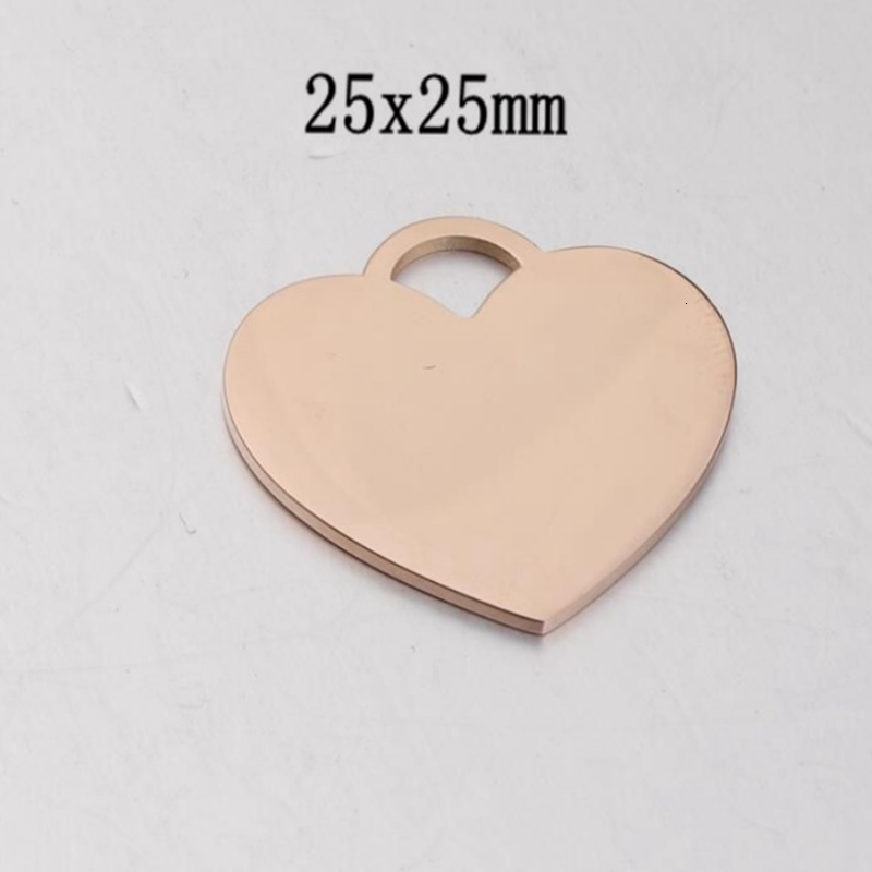 Charms 20pcs/lot 100% Stainless Steel Mirror Polished 20mm 25mm Heart Tag Charm Pendant for Bracelet Necklace DIY Jewelry Making Charms 230907