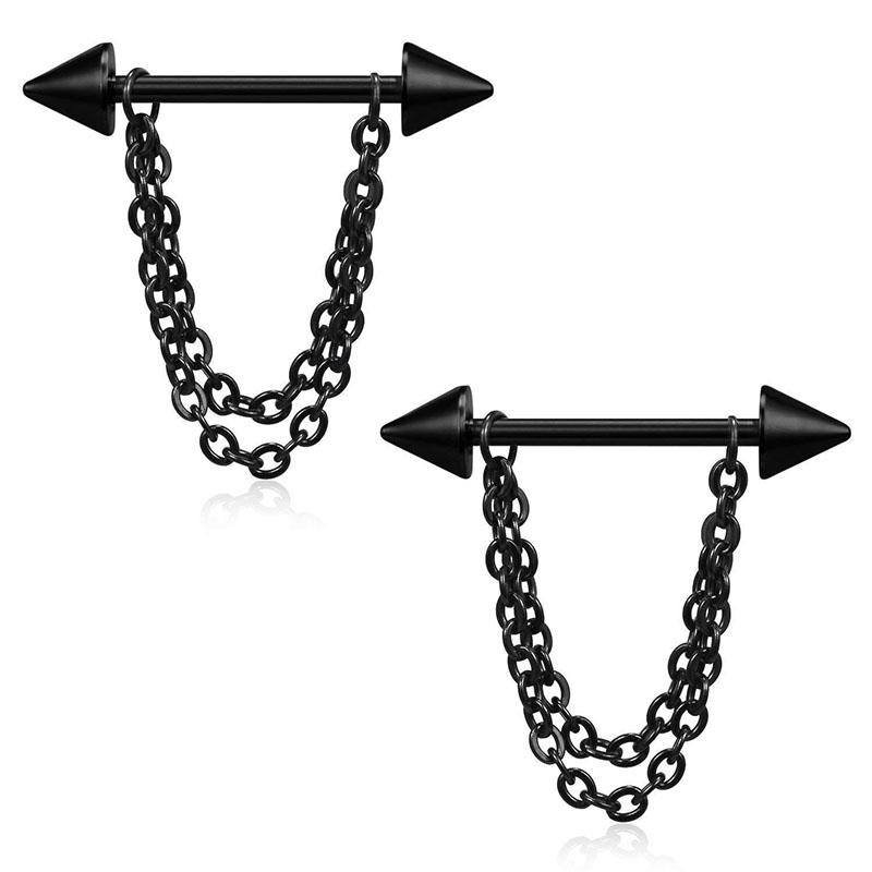 Sexy Nipple Ring Nipple Piercing Bars 316L Surgical Steel Body Piercing Barbell Jewelry Antii-allergy Black Silver Gold Color Top Quality Wholesale Pr