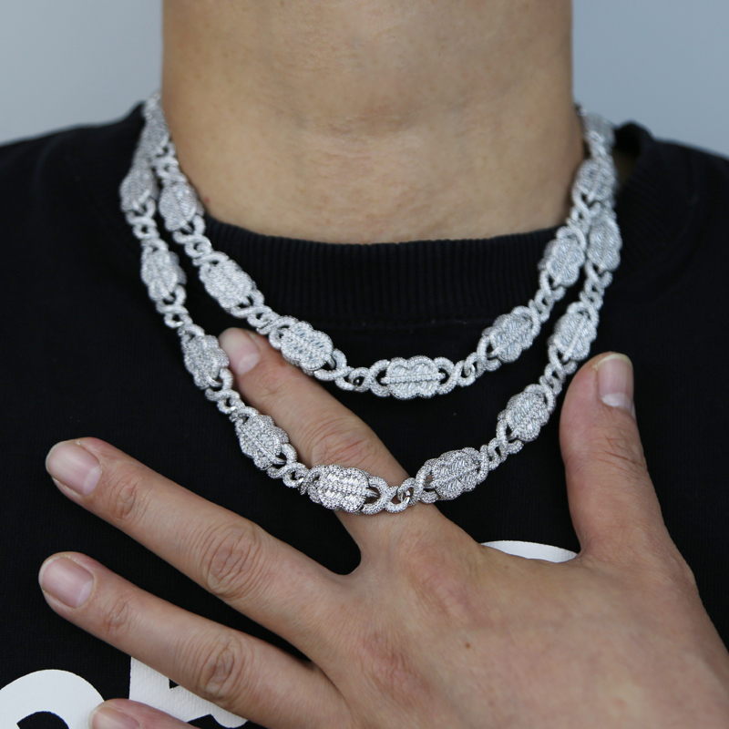 Charms Iced Out Bling Rectangle CZ Dollar Symbol Necklace Silver Color 5A Zircon Cuban Link Chain Charm Hip Hop Men Women Jewelry 230908