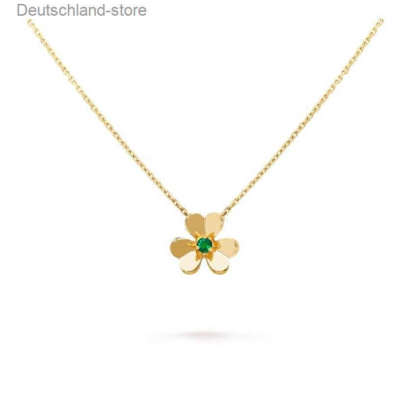 Pendant Necklaces frivole pendant necklace 3 leaf clover Multiple specifications styles gold rose silver crystal diamond mini small Q230908