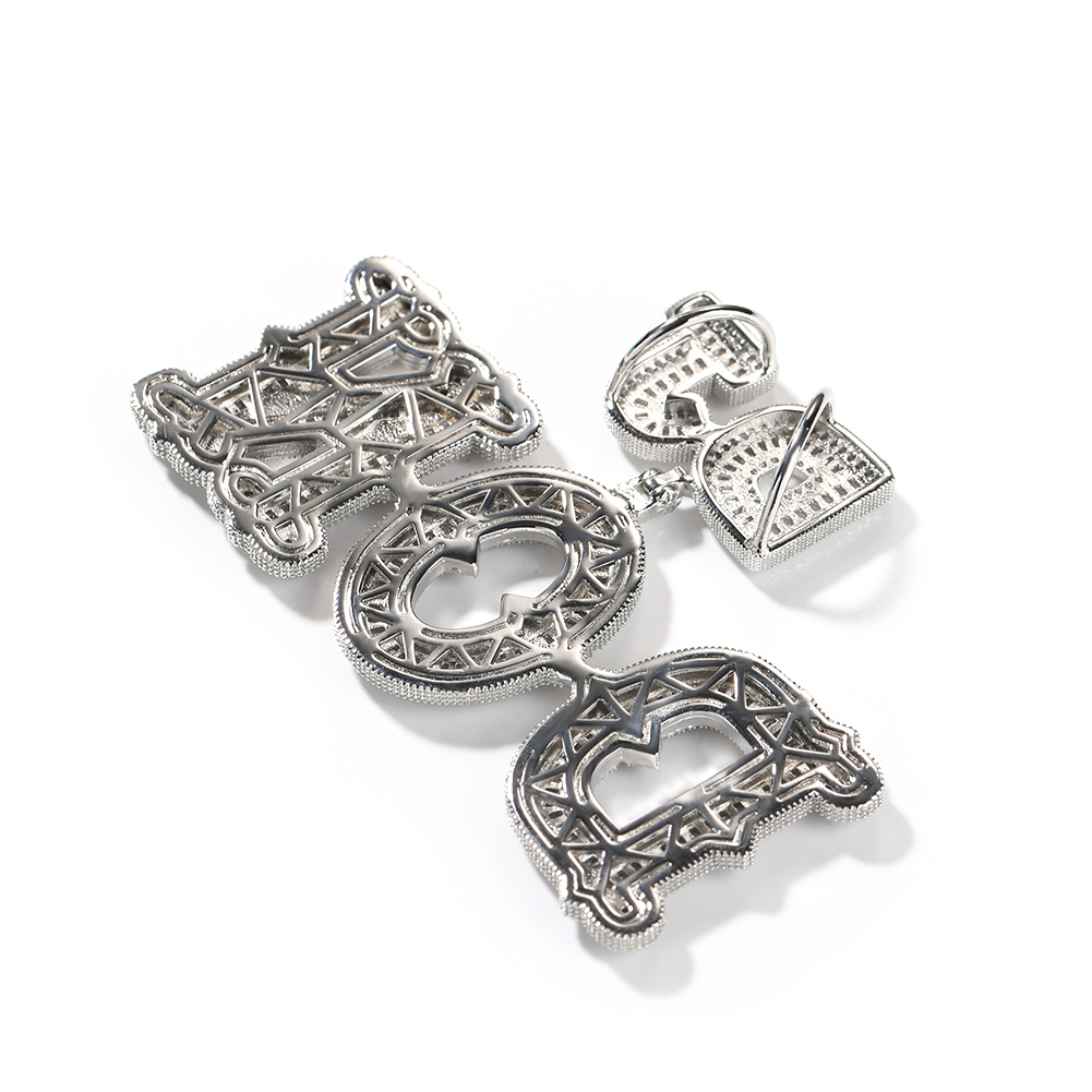 Charms UWIN Customized Name Pendant Necklace for Women Men Iced Baguettecz Letter Bling Cubic Zircon Letters Charms Fashion Jewelry 230908