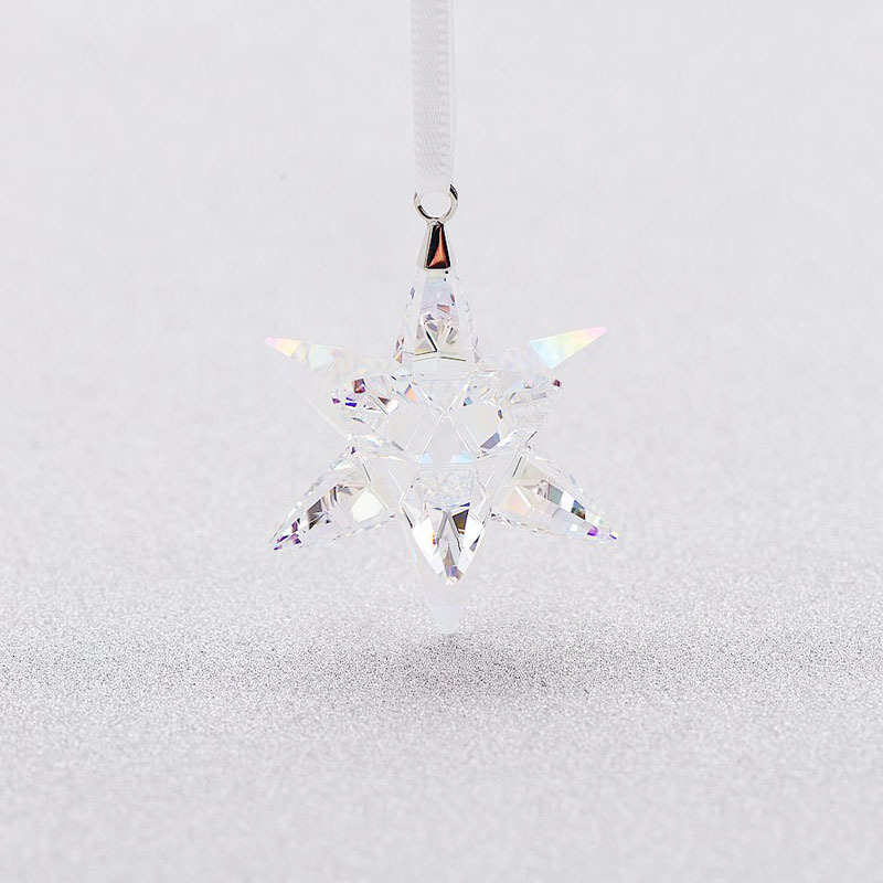 Charms Small Pendant Austrian Crystal Star car Decoration Ornaments Sun Catcher Hanging Trim Christmas Tree Gifts craft two size 230907