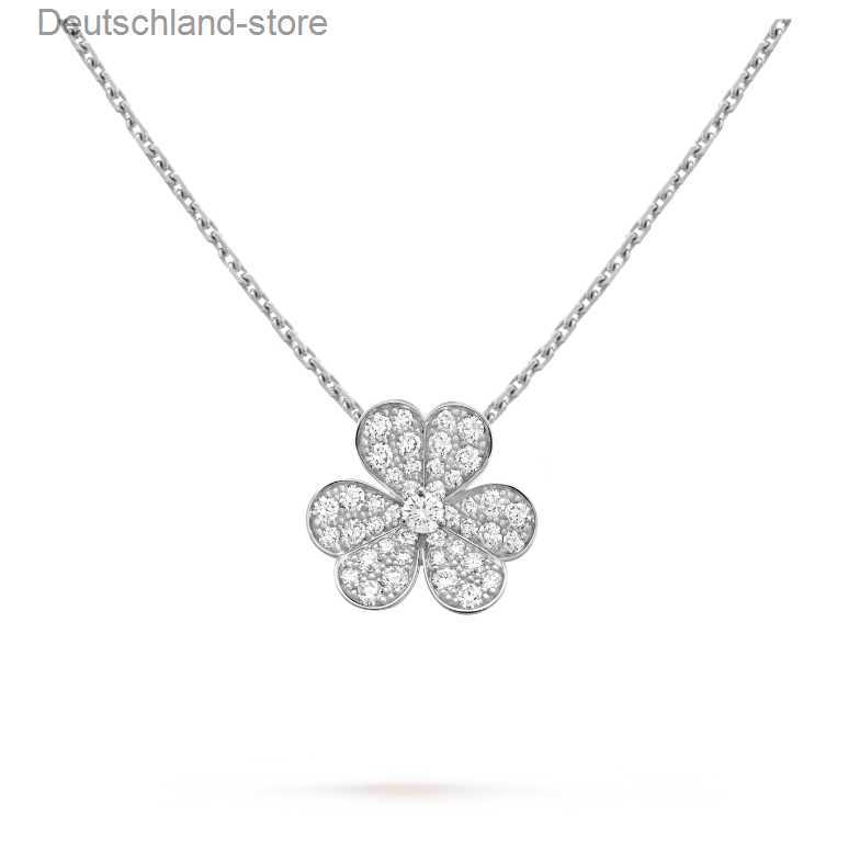 Pendant Necklaces frivole pendant necklace 3 leaf clover Multiple specifications styles gold rose silver crystal diamond mini small Q230908