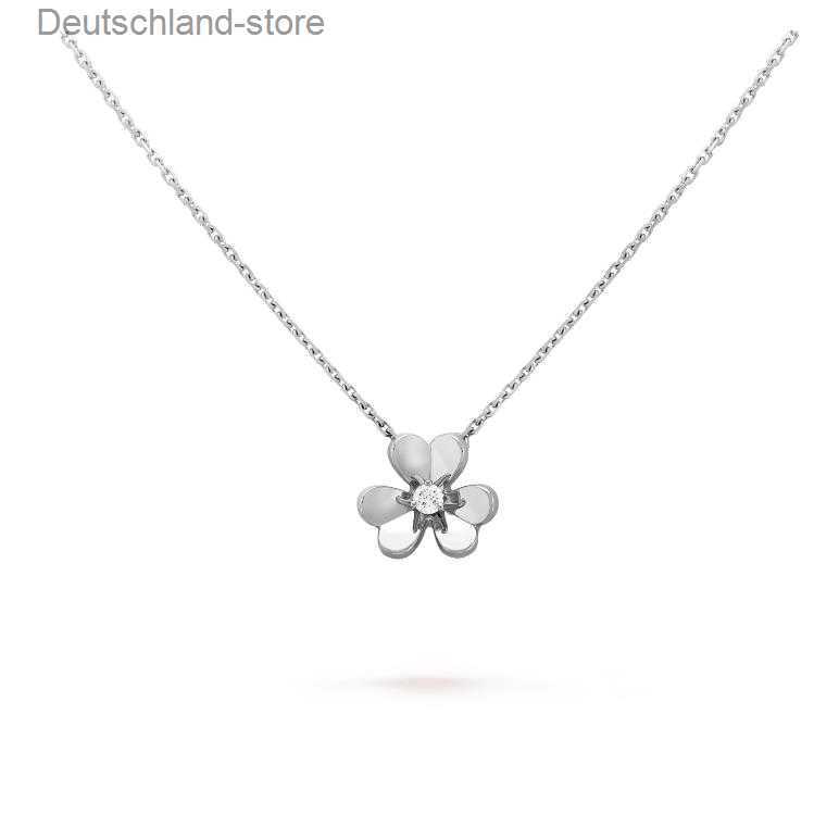 Pendant Necklaces frivole pendant necklace 3 leaf clover Multiple specifications styles gold rose silver crystal diamond mini small Q230908