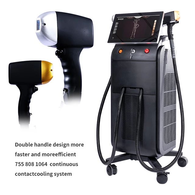 Newest Diode Laser 808 Laser Machine 808Nm Hair Removal Machine Diode Laser Plus White Professional 755 808 1064 Nm Skin Tightening Skin Rejuvenation 