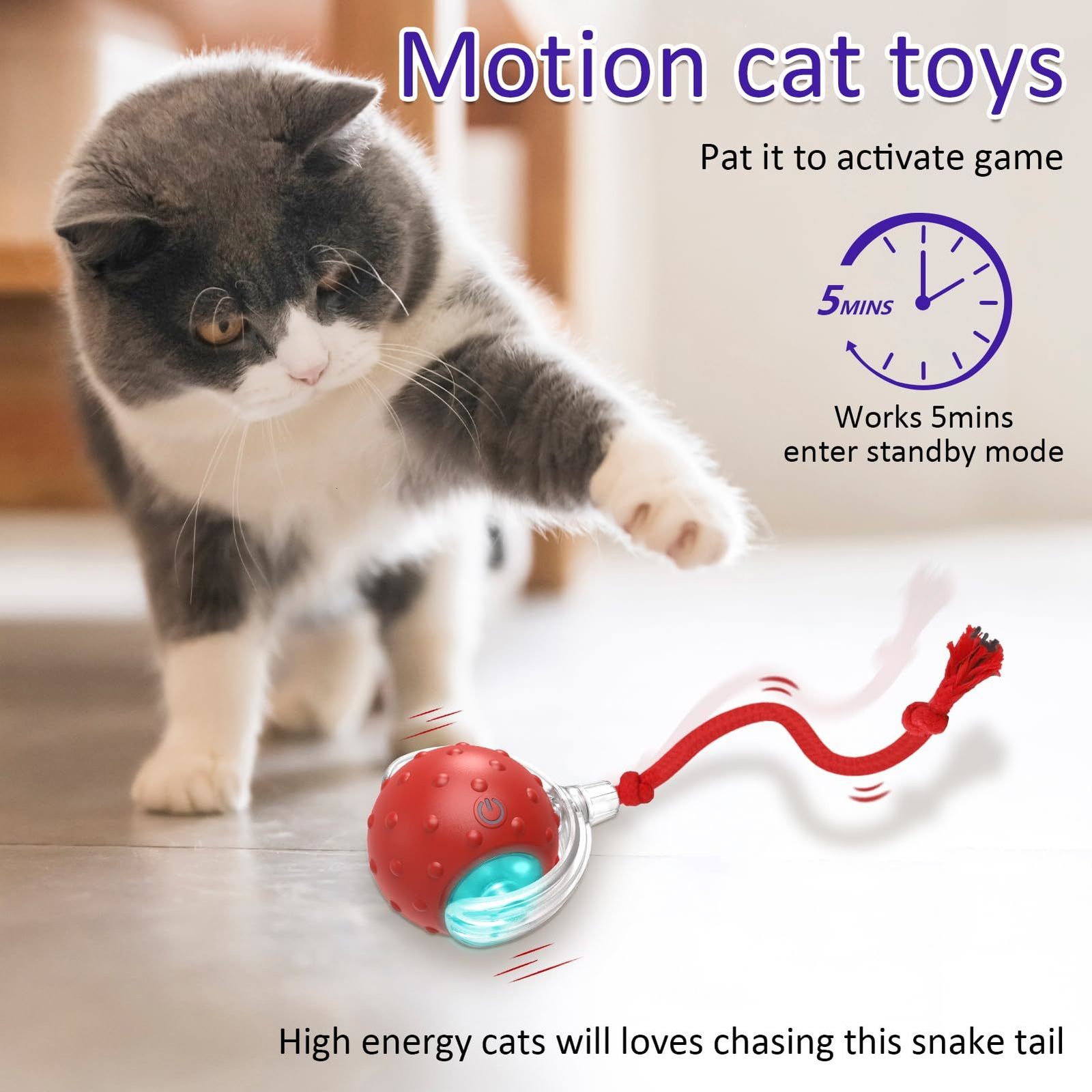 Other Cat Supplies Rolling Ball Bird Chirping Interactive Cats Toys Motion Sensor Toy Balls Random Pet Kitten Teaser Long Tail 230907