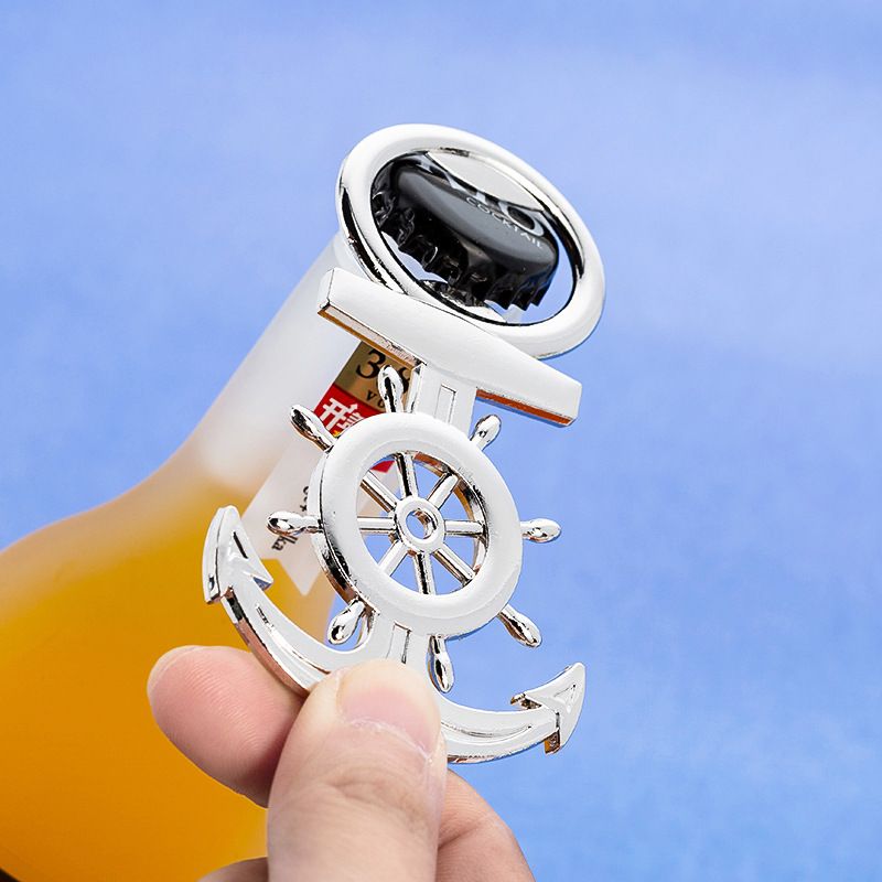 New Creative Metal opener Anchor Rudder Beer Bottle opener Sea Theme wedding favors for guests souvenirs LX1153 ZZ