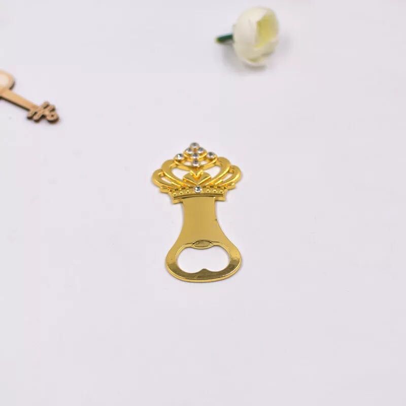 Gold Crown design beer bottle openers wedding return gifts birthday party favors 50pcs lot wholesales ZZ