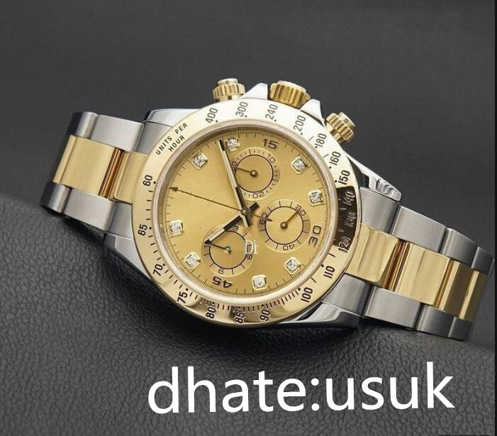 Men Watch 116503 116519 40mm Meteorite Dial Diamond Two Tone Steel Strap Movement Automatic Mechanic Waterproof Men's Wristwatches