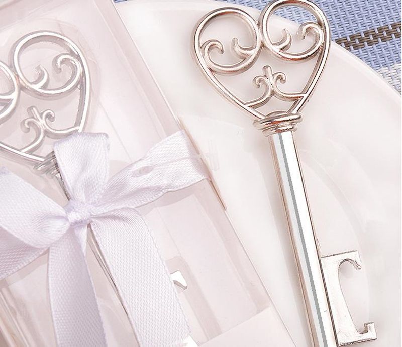 Openers Key To My Heart Bottle Opener Sier Shaped Beer Cap With Exquisite Packaging For Wedding Party Favors Gift Drop Delivery Home ZZ