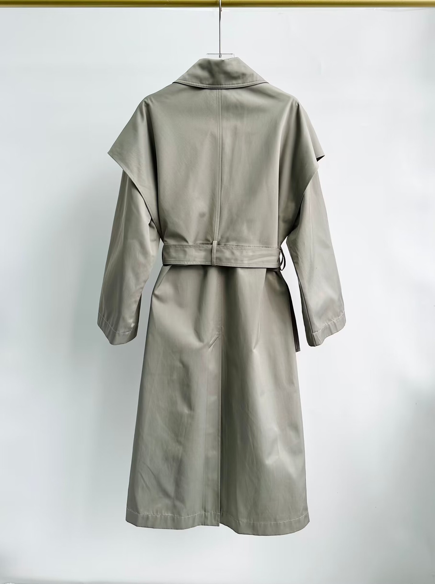 tem Cotton Collared Trench Coat Long Sleeve Coat for Women Size