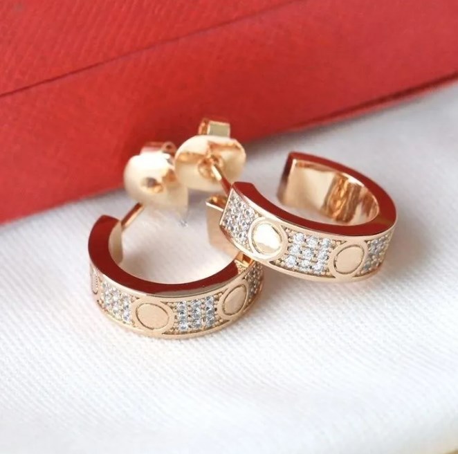 Womens Designer Earrings Hoop Earrings For Women Earrings Silver 18K Gold Plated Agate Girls Valentine's Mother's Day Wedding Jewelry Top -7