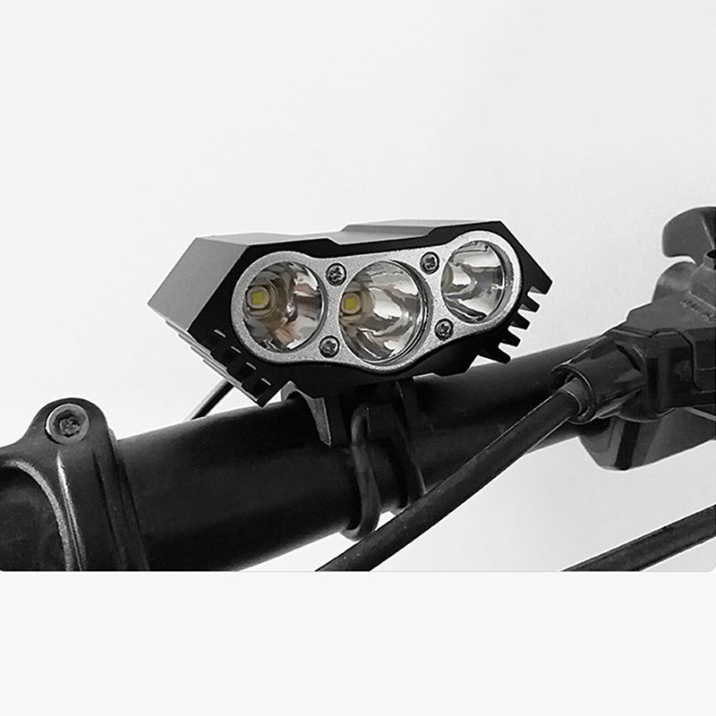 Bike Lights Super Bright Bicycle Front Light 3xT6 LED Outdoor MTB Road Headlight Waterproof Safe Cycling Lamp With Battery Pack BC0533 230907