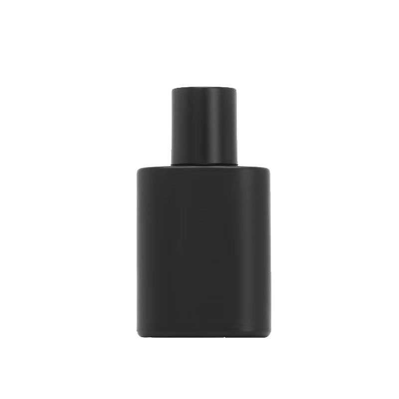 Matte Black Glass Perfume Bottles 30ml 50ml 100ml Flat Square Light Proof Fine Mist Sprayer Bottle