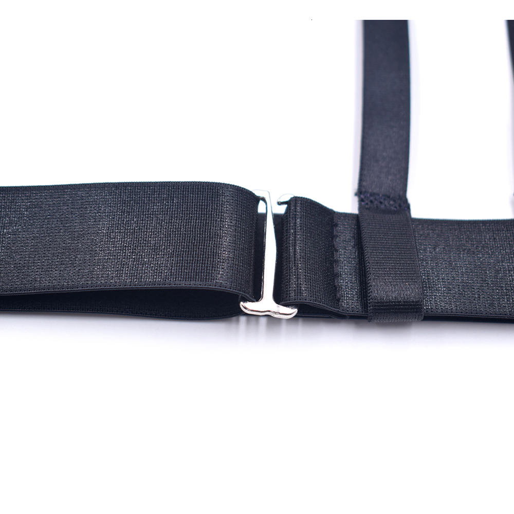 Suspenders Black Simplicity Sexy Garter Belt for Women Thigh High Stockings Adjustable Elastic Leg Sock Suspenders Belt Metal Clips 230907