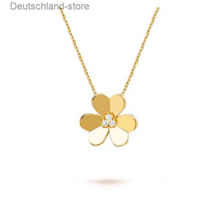 Pendant Necklaces frivole pendant necklace 3 leaf clover Multiple specifications styles gold rose silver crystal diamond mini small Q230908