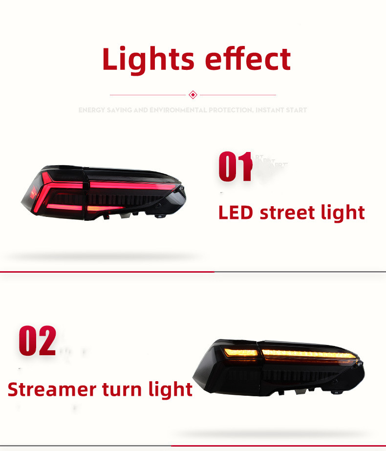 Car Lights For Toyota RAV4 20 20-20 22 Tail Lamp Assembly LED Running Horse Running Lamp Streamer Turn Light