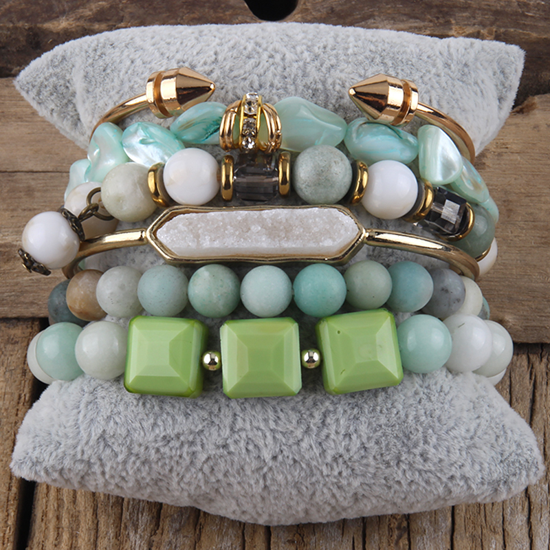 Charm Bracelets RH Fashion Boho Beaded Bracelet Jewelry Multi 6pc Stack Bracelet Bangle Sets For Women Gift 230907
