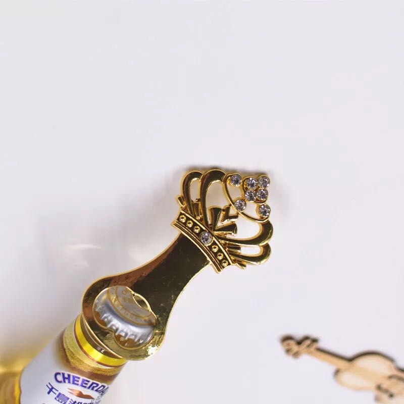 Gold Crown design beer bottle openers wedding return gifts birthday party favors 50pcs lot wholesales ZZ