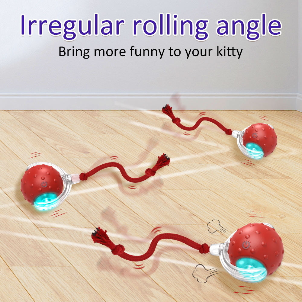 Other Cat Supplies Rolling Ball Bird Chirping Interactive Cats Toys Motion Sensor Toy Balls Random Pet Kitten Teaser Long Tail 230907