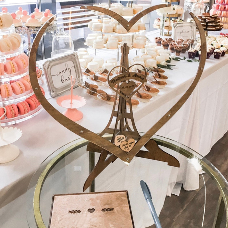 Other Event Party Supplies Wooden Wedding Guest Book Heart-shaped Guest Drop Box Wedding Decor Message Box 60 Hearts Box Guestbook Signature Guest Boo