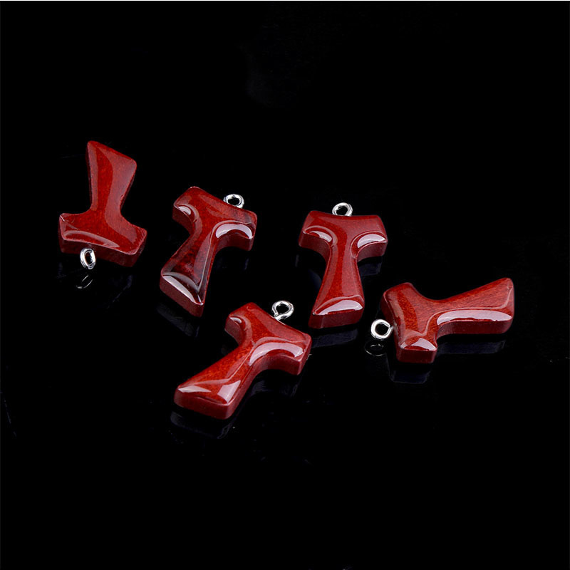 Charms 50 Pieces / St. Benedict Wooden Cross Medal Old Wooden Medal Rosary Cross Necklace Vintage Catholic Jesus Jewelry 230907