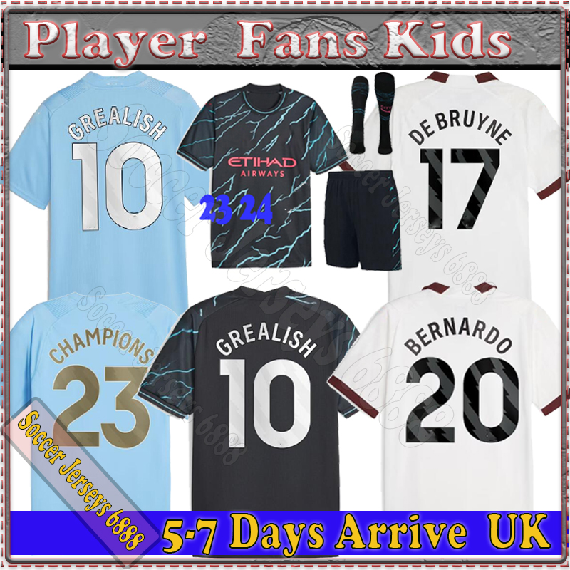 22 23 24 HAALAND SOCCER JERSEYS MANS CITIES FINAL ISTANBUL KIT MAHREZ GREALISH DE BRUYNE FODEN football shirt kids 2023 2024 J.Alvarez MANCHESTE NEW YEAR uniform