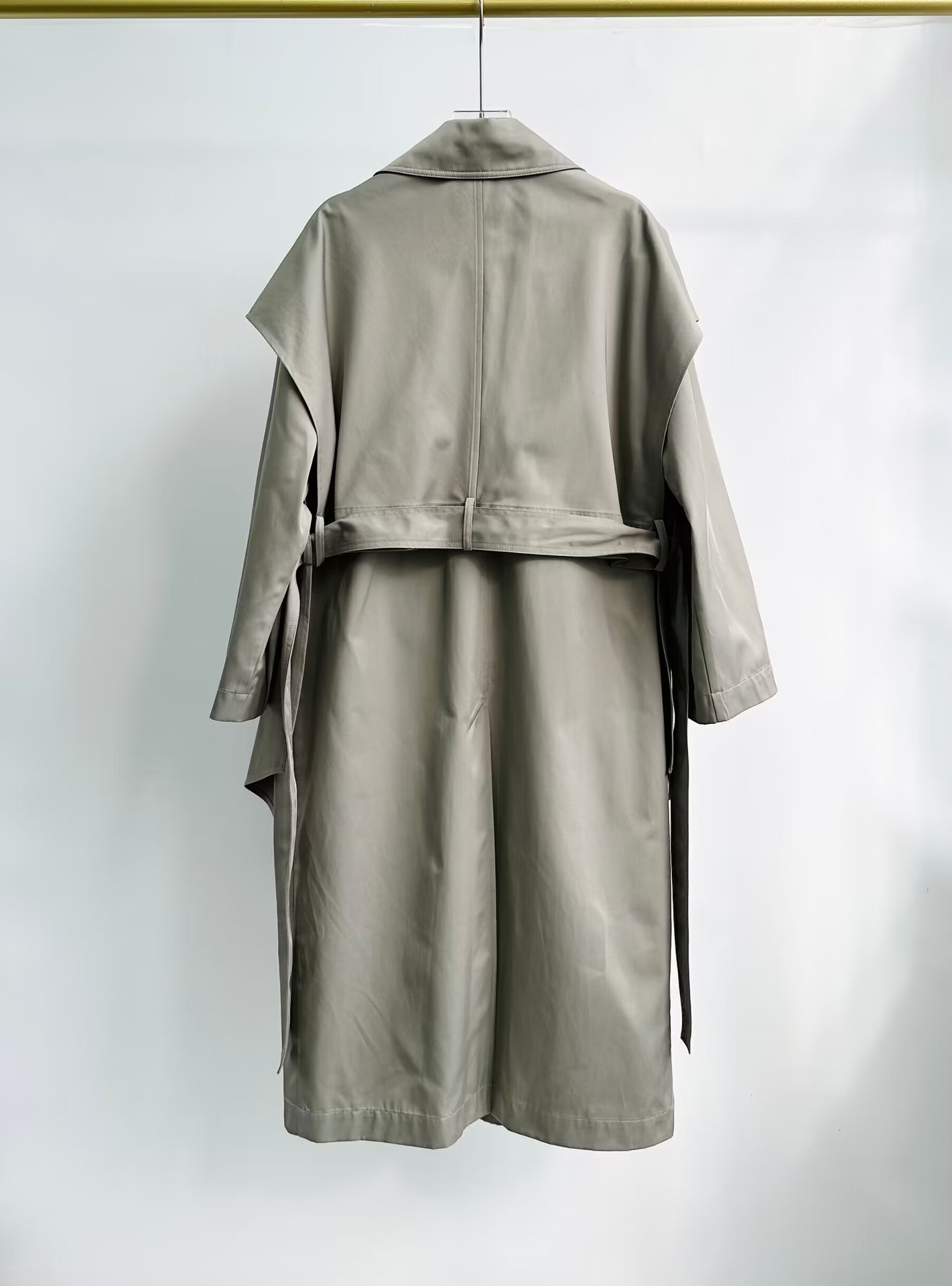 tem Cotton Collared Trench Coat Long Sleeve Coat for Women Size