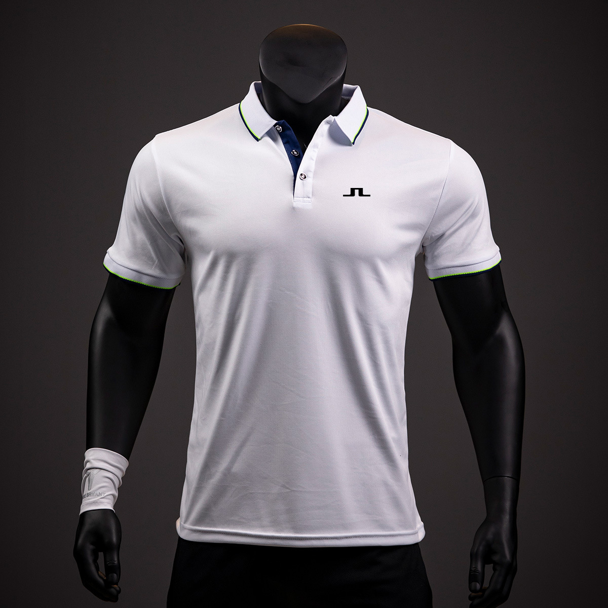 Men's Polos J Lindeberg Men Tshirt Casual Lapel Stitching Polo Shirts Man Highquality Shortsleeved Summer Pullover Top Slim Fit Golf Wear 230907