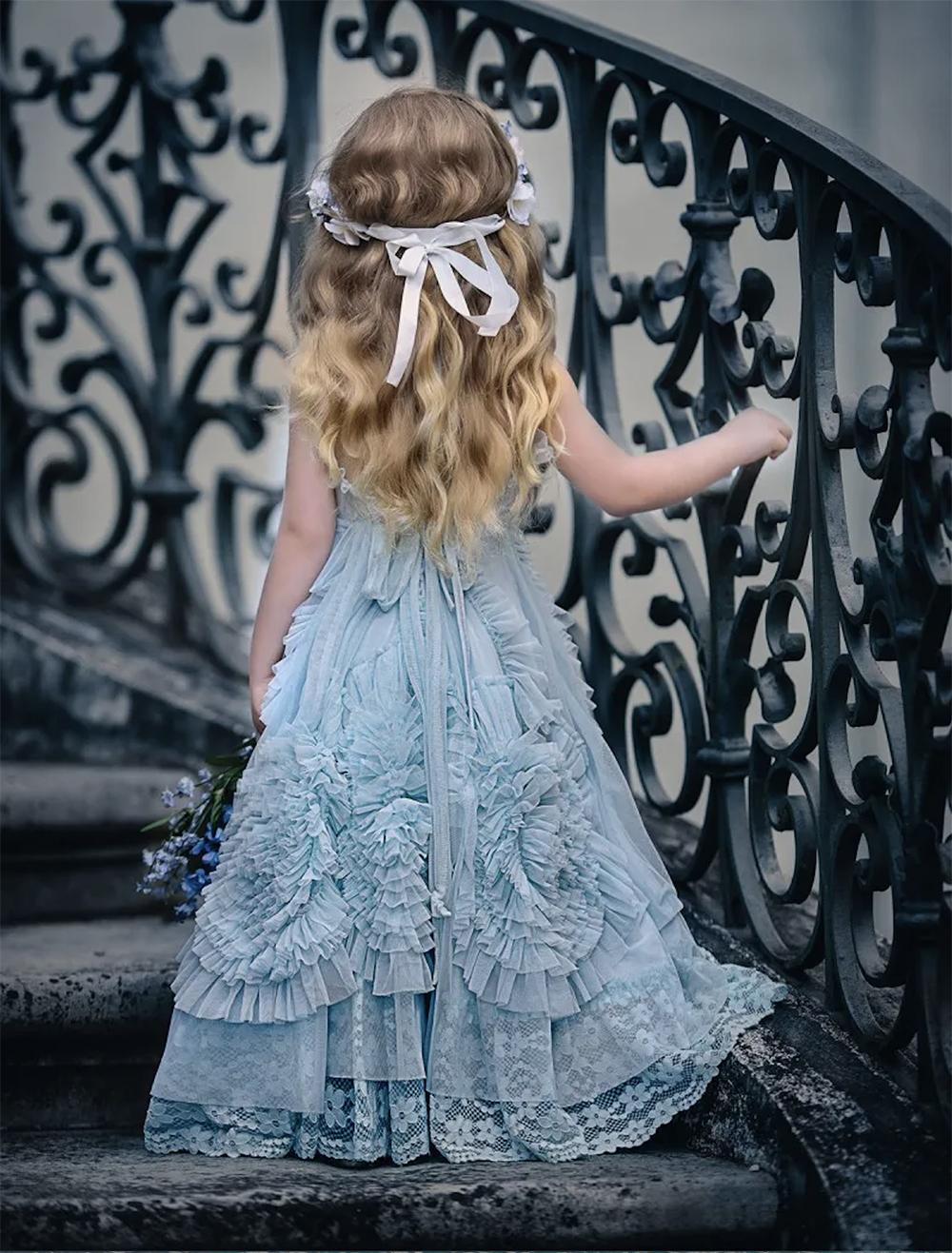 2023 Dollcake Flower Girl Dresses For Weddings Ruffled Kids Pageant Gowns Flowers Floor Length Lace Party Communion Dress