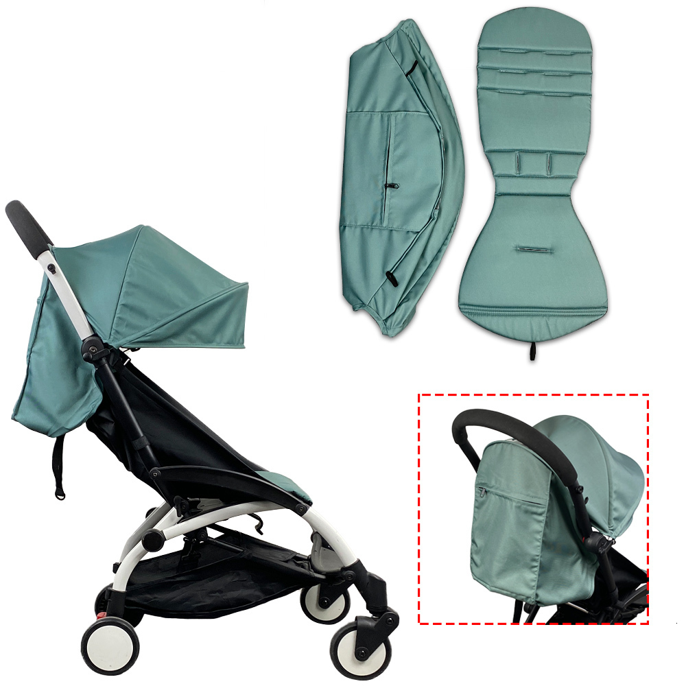 Stroller Parts Accessories Aksesoris Kereta Bayi Sarung kanopi bantal kursi untuk Babyzen YO2 yoya matras penutup dengan saku ritsleting belakang 175 230907