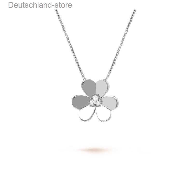 Pendant Necklaces frivole pendant necklace 3 leaf clover Multiple specifications styles gold rose silver crystal diamond mini small Q230908
