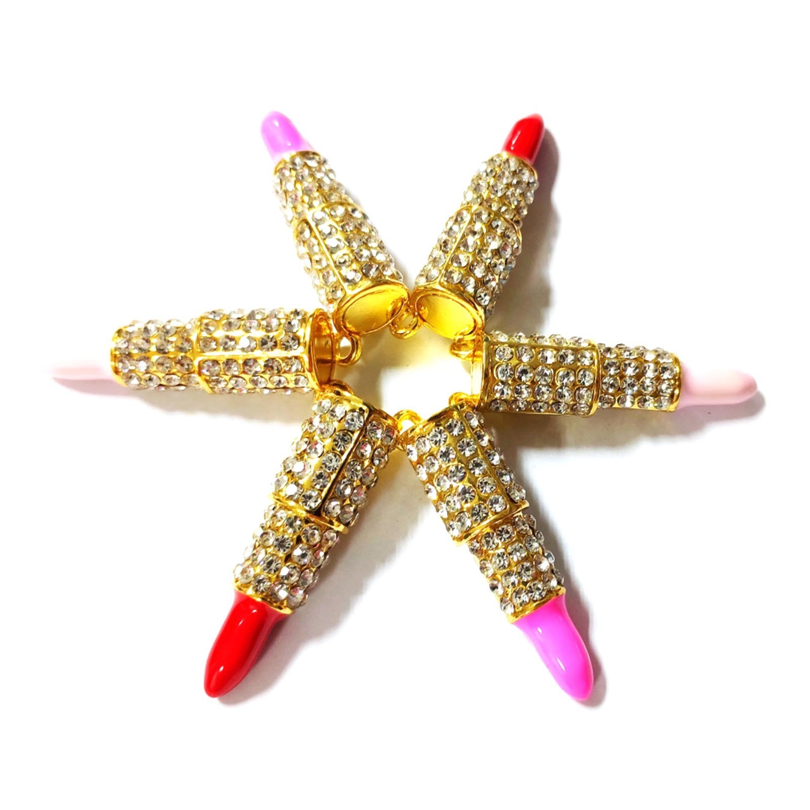 Charms 10pcs Lipstick Charms Fit For DIY Jewelry Making LP0001-LP0004 230907