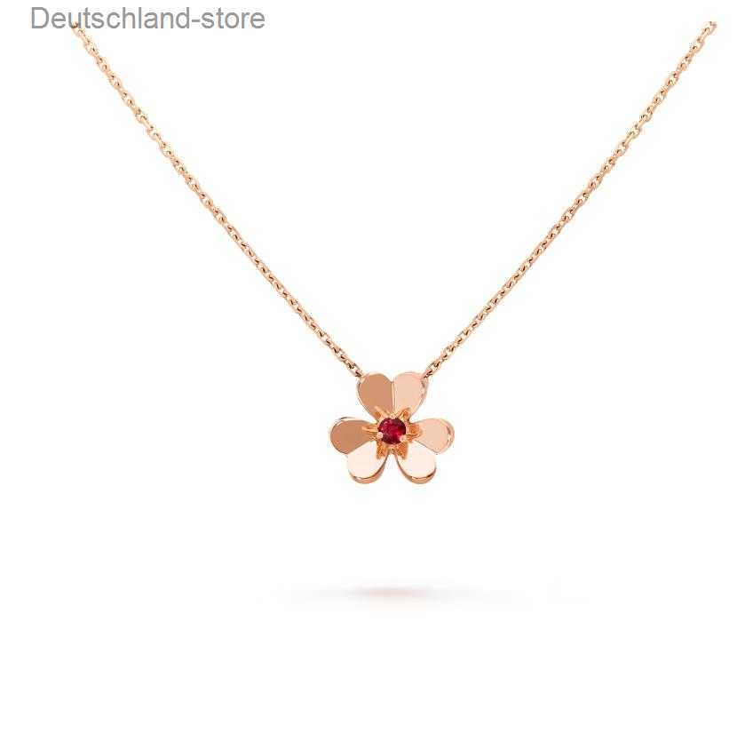 Pendant Necklaces frivole pendant necklace 3 leaf clover Multiple specifications styles gold rose silver crystal diamond mini small Q230908