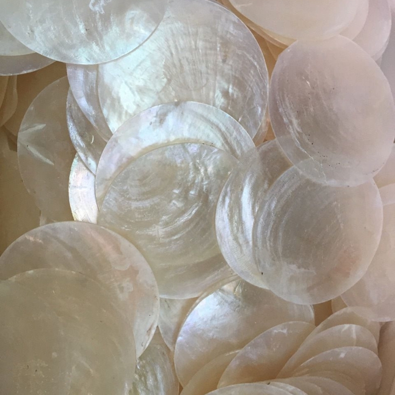 Charms 30/50/65MM 50Pcs No Hole 100% Pure Natural Mirror Flat Round Shape Freshwater Shell Jewelry Beads Jewellery Charms 230907