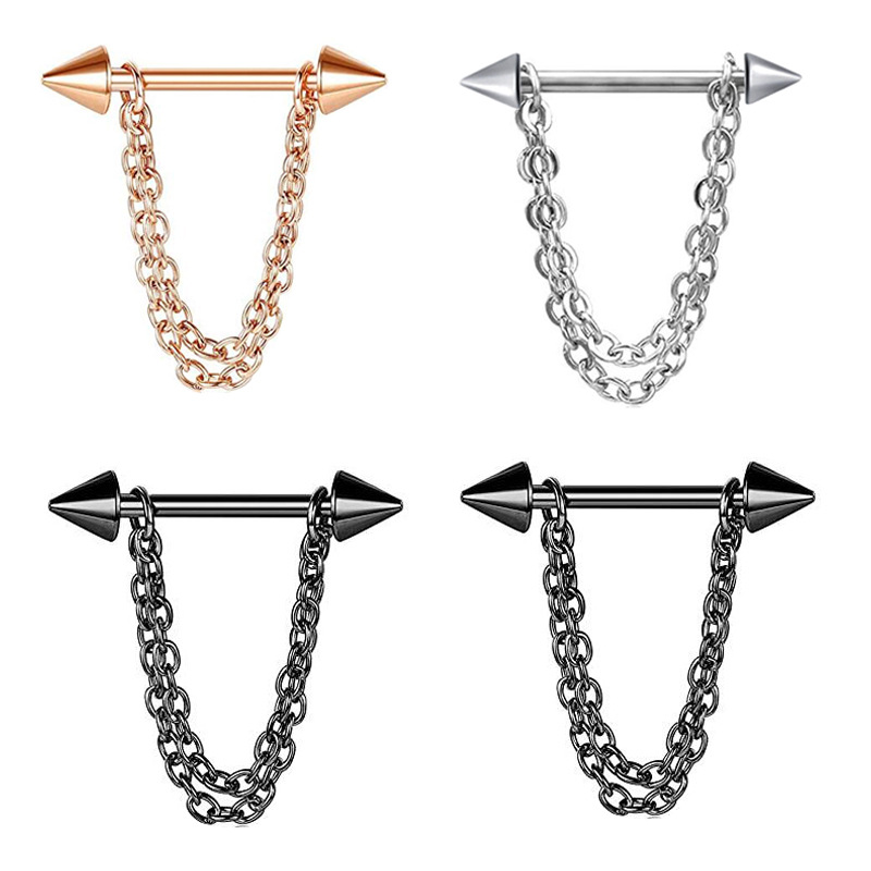 Sexy Nipple Ring Nipple Piercing Bars 316L Surgical Steel Body Piercing Barbell Jewelry Antii-allergy Black Silver Gold Color Top Quality Wholesale Pr