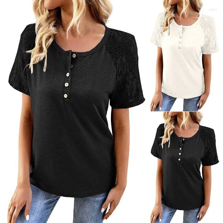 Womens Polos Personality Design Summer Solid Color Fashion Temperament Top