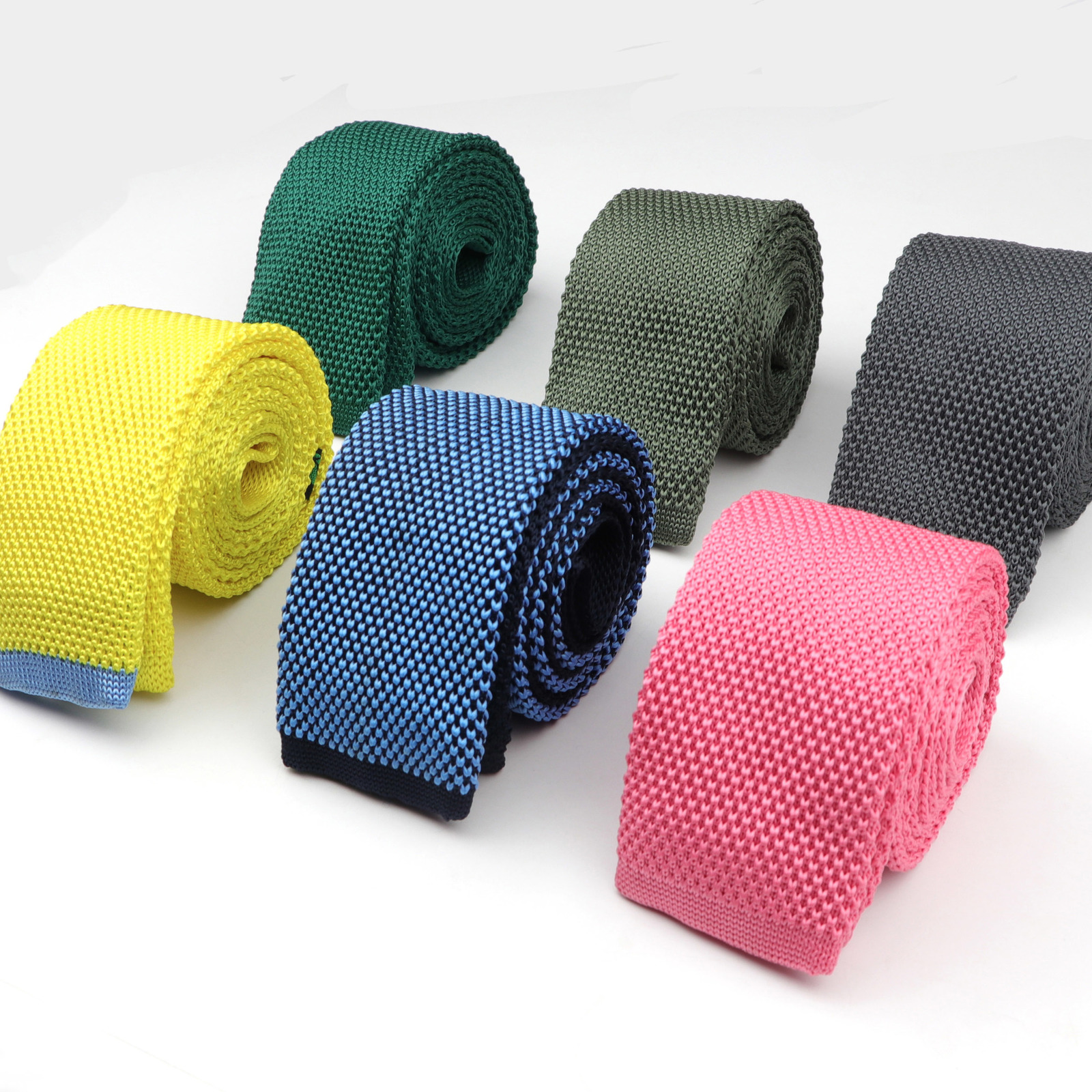 Neck Ties Fashion Mens Colourful Tie Knit Knitted Ties Necktie Solid Color Narrow Slim Skinny Woven Plain Cravate Narrow Neckties 230907