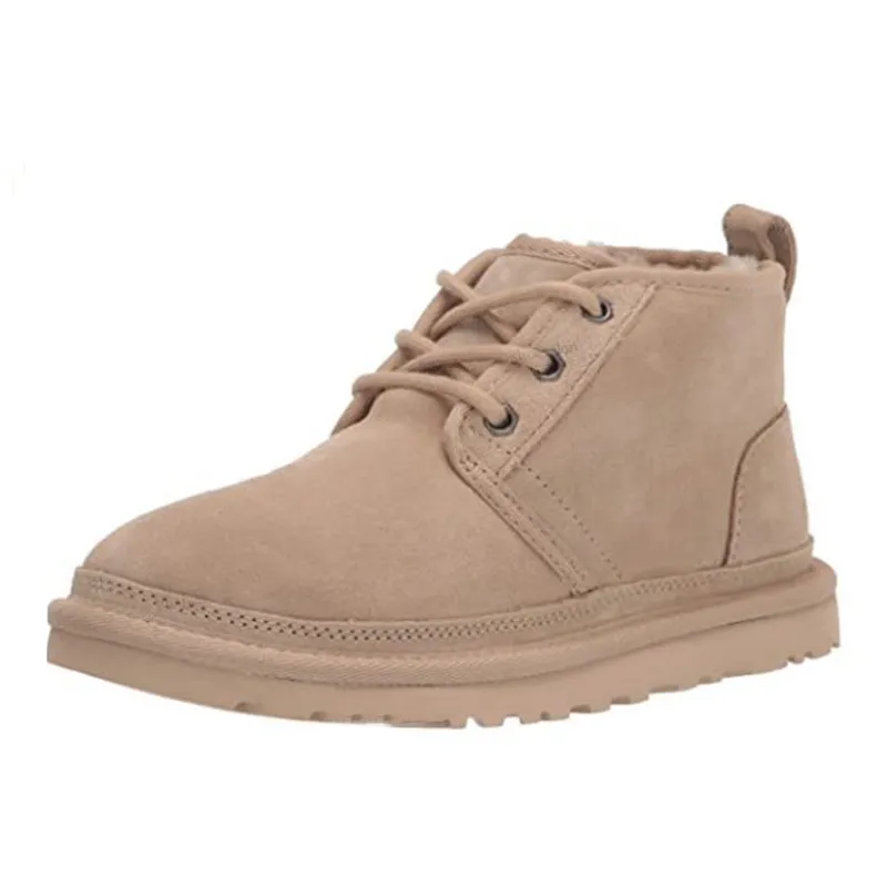 High Quality Designer Classic australian Women Platform Satin Boot locomotive Boots Bailey Dune Chesut Winter Buckle Fur Snow Half Knee Short lady Sho