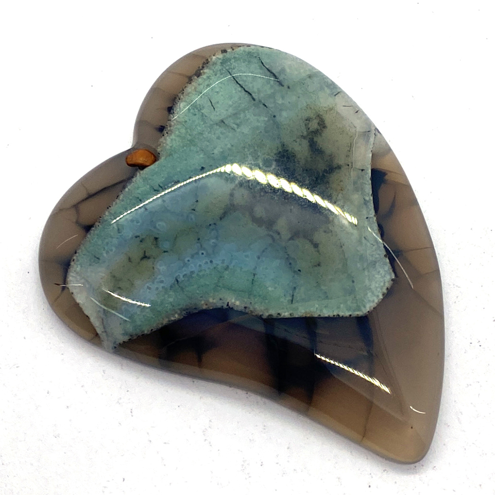 Charms Smooth Blue Dragon Vein Agate Pendant Necklace Bracelet Geometric Craft Natural Stone Earrings Jewelry Making Accessories 230907