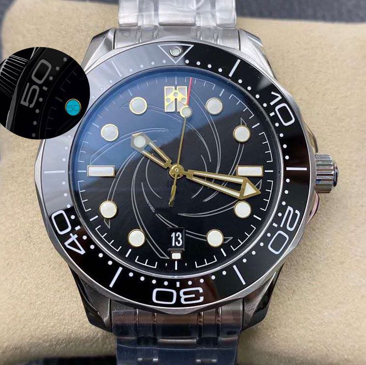 high Ceramic Bezel Luxury Watch Top Quality 50th Limited Mens Men Automatic Watches Mechanical Movement Blue 300 Wristwatches Wistwatch