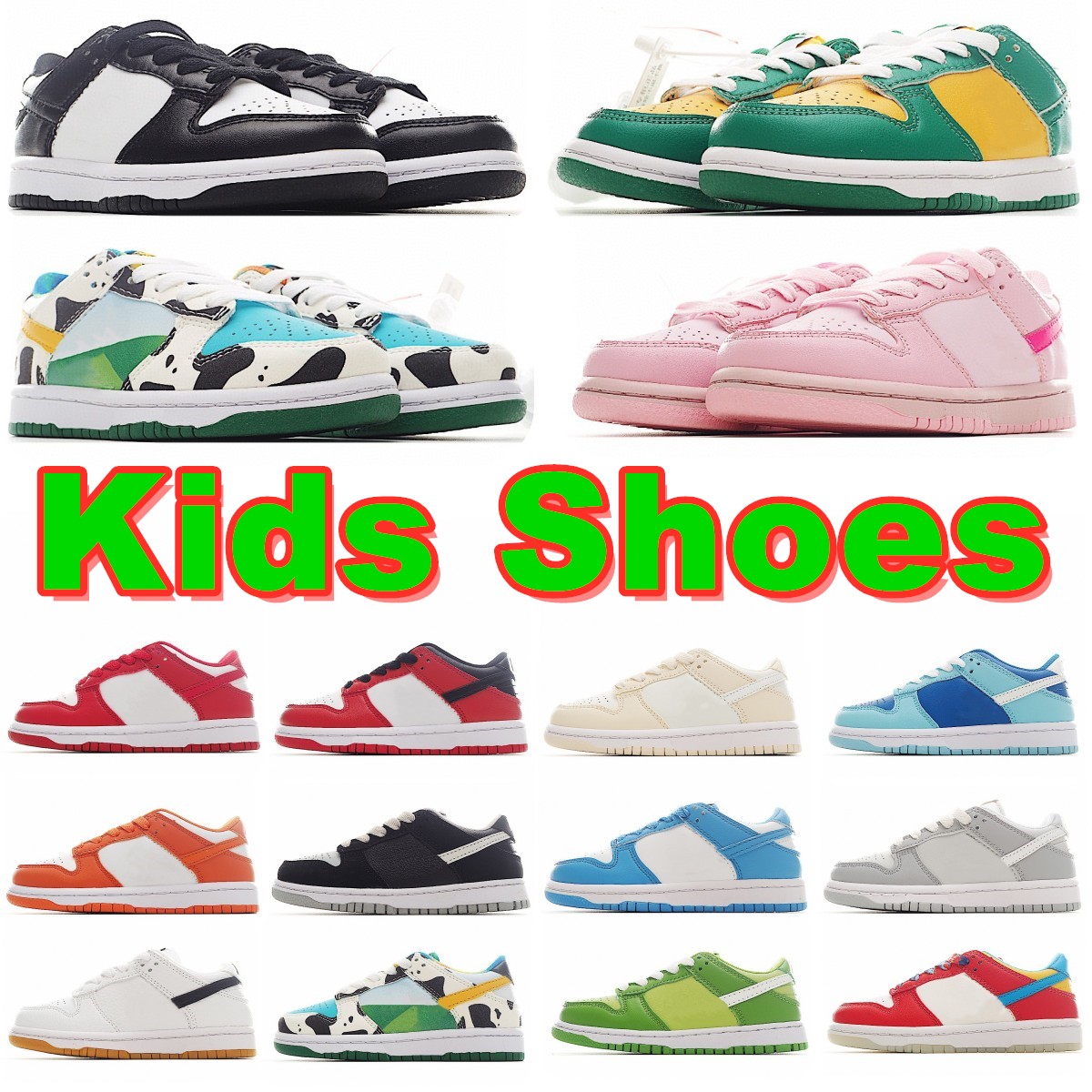 kids Toddler shoes low Designer Boys Girls youth Sneakers Pink black White Blue Skateboard kid shoe boy children infants trainers