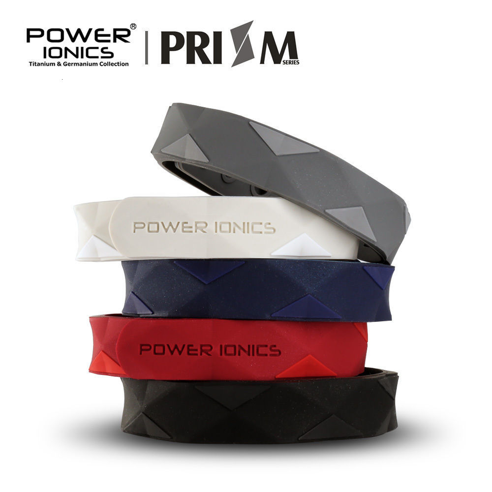 Charm Bracelets Power Ionics Prism 2000 Ions Germanium Silicone Wristband Bracelets For Man Women Balance Energy Balance Human Body 230907